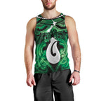 Personalised Maori Matariki Hei Matau Kakariki Men Tank Top Maori Kowhaiwhai Pattern Galaxy