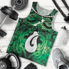 Personalised Maori Matariki Hei Matau Kakariki Men Tank Top Maori Kowhaiwhai Pattern Galaxy
