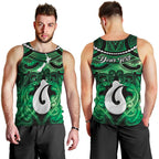 Personalised Maori Matariki Hei Matau Kakariki Men Tank Top Maori Kowhaiwhai Pattern Galaxy