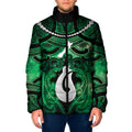 Personalised Maori Matariki Hei Matau Kakariki Padded Jacket Maori Kowhaiwhai Pattern Galaxy