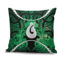 Maori Matariki Hei Matau Kakariki Pillow Cover Maori Kowhaiwhai Pattern Galaxy