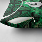 Maori Matariki Hei Matau Kakariki Pillow Cover Maori Kowhaiwhai Pattern Galaxy