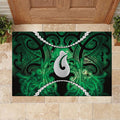 Maori Matariki Hei Matau Kakariki Rubber Doormat Maori Kowhaiwhai Pattern Galaxy