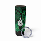 Personalised Maori Matariki Hei Matau Kakariki Skinny Tumbler Maori Kowhaiwhai Pattern Galaxy