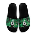 Maori Matariki Hei Matau Kakariki Slide Sandals Maori Kowhaiwhai Pattern Galaxy