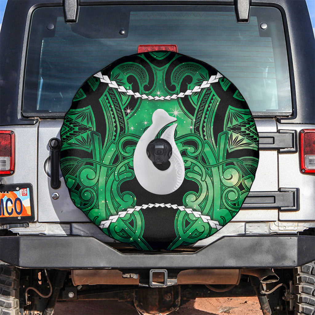 Maori Matariki Hei Matau Kakariki Spare Tire Cover Maori Kowhaiwhai Pattern Galaxy