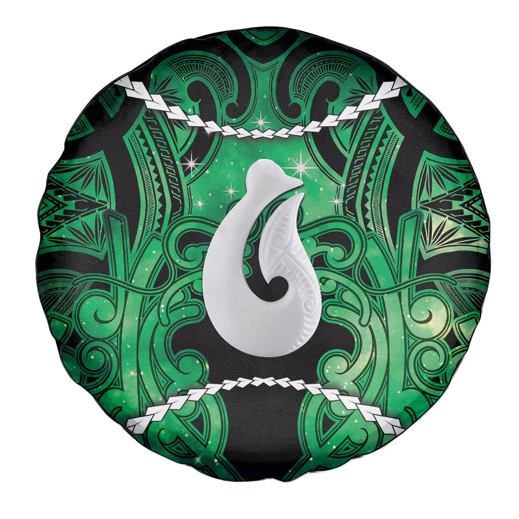 Maori Matariki Hei Matau Kakariki Spare Tire Cover Maori Kowhaiwhai Pattern Galaxy