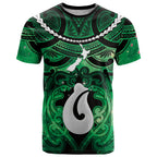 Personalised Maori Matariki Hei Matau Kakariki T Shirt Maori Kowhaiwhai Pattern Galaxy