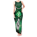 Personalised Maori Matariki Hei Matau Kakariki Tank Maxi Dress Maori Kowhaiwhai Pattern Galaxy