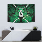 Maori Matariki Hei Matau Kakariki Tapestry Maori Kowhaiwhai Pattern Galaxy