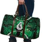 Maori Matariki Hei Matau Kakariki Travel Bag Maori Kowhaiwhai Pattern Galaxy