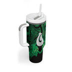 Personalised Maori Matariki Hei Matau Kakariki Tumbler With Handle Maori Kowhaiwhai Pattern Galaxy