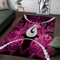 Maori Matariki Hei Matau Mawhero Area Rug Maori Kowhaiwhai Pattern Galaxy