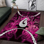 Maori Matariki Hei Matau Mawhero Area Rug Maori Kowhaiwhai Pattern Galaxy