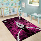 Maori Matariki Hei Matau Mawhero Area Rug Maori Kowhaiwhai Pattern Galaxy
