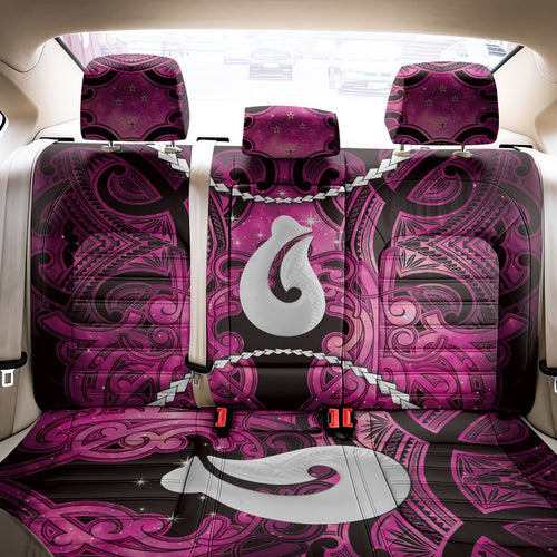 Maori Matariki Hei Matau Mawhero Back Car Seat Cover Maori Kowhaiwhai Pattern Galaxy