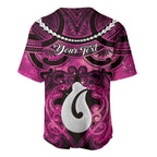 Personalised Maori Matariki Hei Matau Mawhero Baseball Jersey Maori Kowhaiwhai Pattern Galaxy