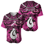 Personalised Maori Matariki Hei Matau Mawhero Baseball Jersey Maori Kowhaiwhai Pattern Galaxy