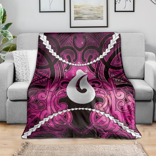 Maori Matariki Hei Matau Mawhero Blanket Maori Kowhaiwhai Pattern Galaxy