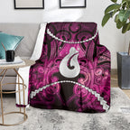 Maori Matariki Hei Matau Mawhero Blanket Maori Kowhaiwhai Pattern Galaxy