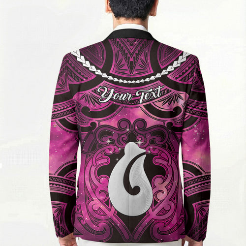 Personalised Maori Matariki Hei Matau Mawhero Blazer Maori Kowhaiwhai Pattern Galaxy