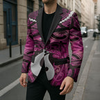 Personalised Maori Matariki Hei Matau Mawhero Blazer Maori Kowhaiwhai Pattern Galaxy