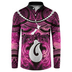 Personalised Maori Matariki Hei Matau Mawhero Button Sweatshirt Maori Kowhaiwhai Pattern Galaxy
