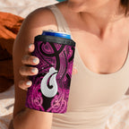 Personalised Maori Matariki Hei Matau Mawhero 4 in 1 Can Cooler Tumbler Maori Kowhaiwhai Pattern Galaxy