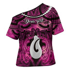 Personalised Maori Matariki Hei Matau Mawhero Cross Shoulder Shirt Maori Kowhaiwhai Pattern Galaxy