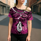 Personalised Maori Matariki Hei Matau Mawhero Cross Shoulder Shirt Maori Kowhaiwhai Pattern Galaxy
