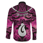 Personalised Maori Matariki Hei Matau Mawhero Family Matching Off The Shoulder Long Sleeve Dress and Hawaiian Shirt Maori Kowhaiwhai Pattern Galaxy