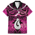 Personalised Maori Matariki Hei Matau Mawhero Family Matching Puletasi and Hawaiian Shirt Maori Kowhaiwhai Pattern Galaxy