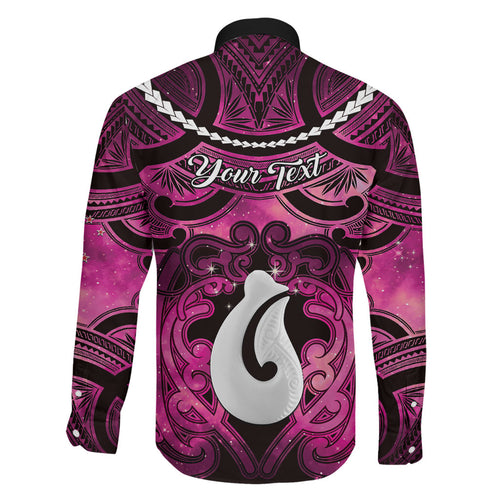 Personalised Maori Matariki Hei Matau Mawhero Family Matching Summer Maxi Dress and Hawaiian Shirt Maori Kowhaiwhai Pattern Galaxy