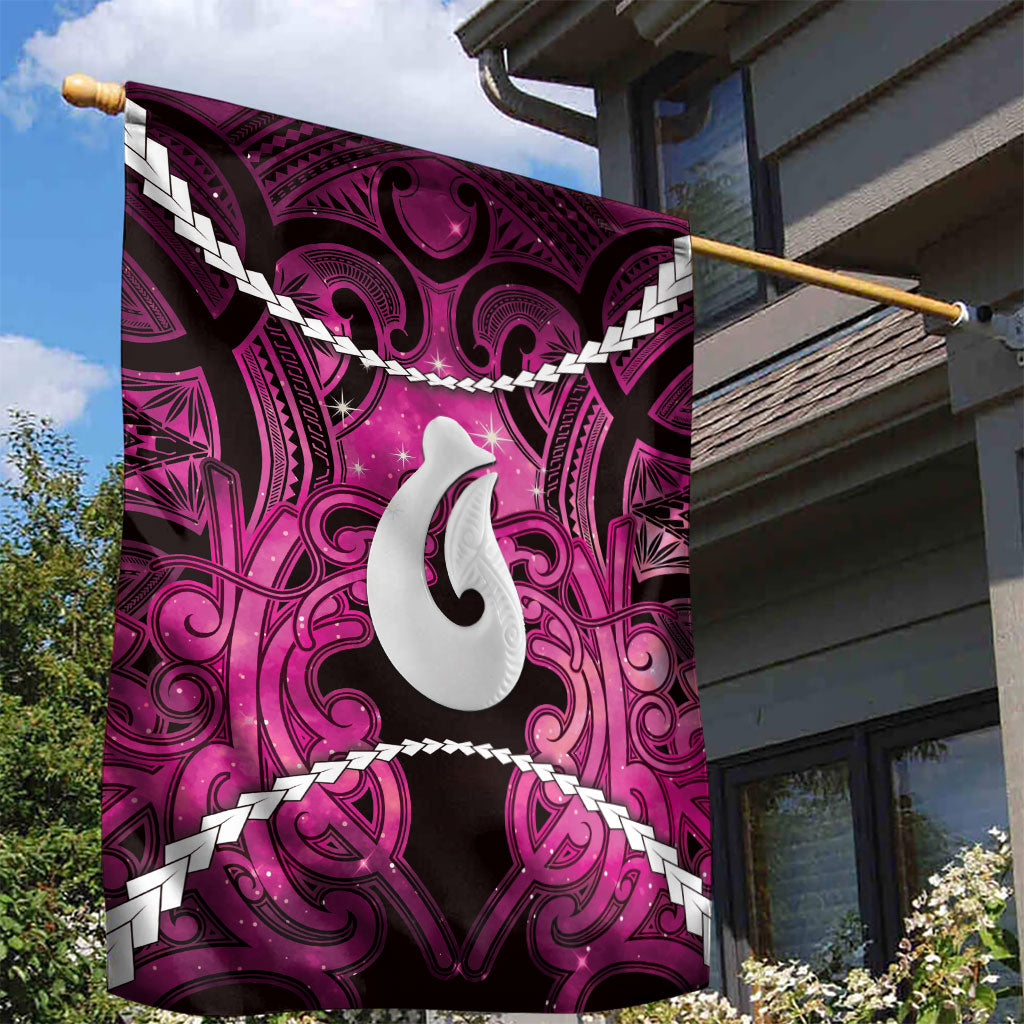 Maori Matariki Hei Matau Mawhero Garden Flag Maori Kowhaiwhai Pattern Galaxy