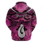Personalised Maori Matariki Hei Matau Mawhero Hoodie Maori Kowhaiwhai Pattern Galaxy