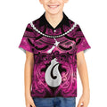 Personalised Maori Matariki Hei Matau Mawhero Kid Hawaiian Shirt Maori Kowhaiwhai Pattern Galaxy