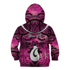 Personalised Maori Matariki Hei Matau Mawhero Kid Hoodie Maori Kowhaiwhai Pattern Galaxy