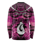 Personalised Maori Matariki Hei Matau Mawhero Long Sleeve Shirt Maori Kowhaiwhai Pattern Galaxy