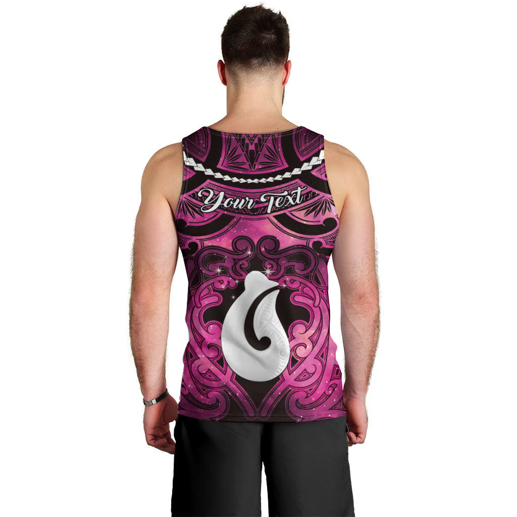 Personalised Maori Matariki Hei Matau Mawhero Men Tank Top Maori Kowhaiwhai Pattern Galaxy