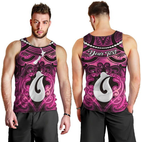 Personalised Maori Matariki Hei Matau Mawhero Men Tank Top Maori Kowhaiwhai Pattern Galaxy