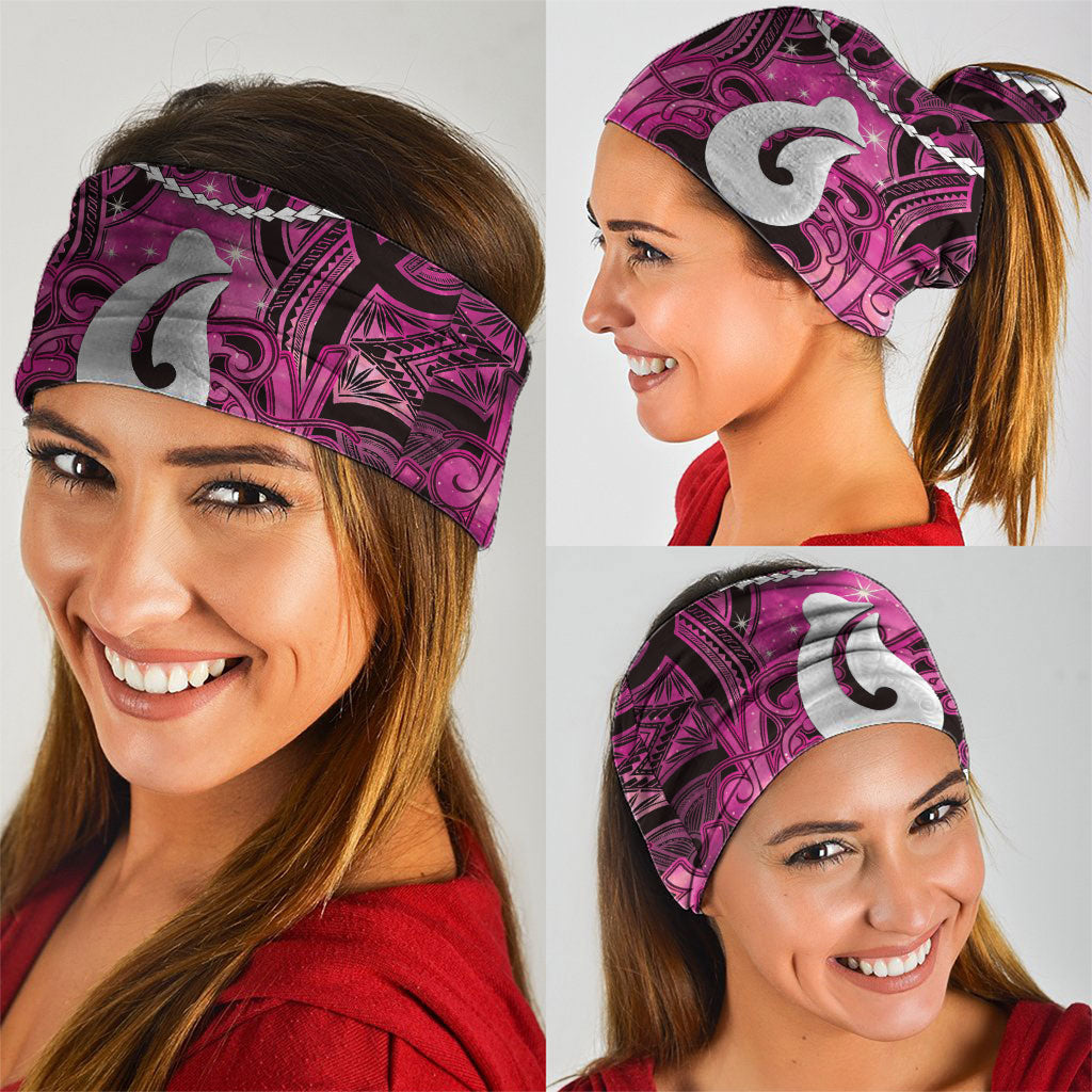 Maori Matariki Hei Matau Mawhero Neck Gaiter Maori Kowhaiwhai Pattern Galaxy
