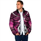 Personalised Maori Matariki Hei Matau Mawhero Padded Jacket Maori Kowhaiwhai Pattern Galaxy