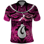 Personalised Maori Matariki Hei Matau Mawhero Polo Shirt Maori Kowhaiwhai Pattern Galaxy
