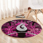 Maori Matariki Hei Matau Mawhero Round Carpet Maori Kowhaiwhai Pattern Galaxy