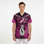 Personalised Maori Matariki Hei Matau Mawhero Scrub Top Maori Kowhaiwhai Pattern Galaxy