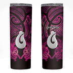 Personalised Maori Matariki Hei Matau Mawhero Skinny Tumbler Maori Kowhaiwhai Pattern Galaxy