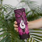 Personalised Maori Matariki Hei Matau Mawhero Skinny Tumbler Maori Kowhaiwhai Pattern Galaxy