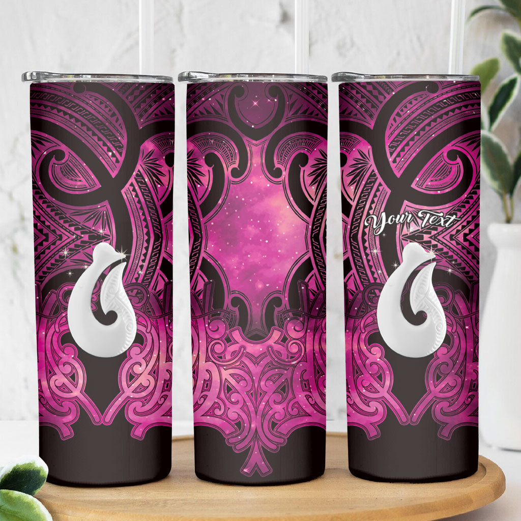 Personalised Maori Matariki Hei Matau Mawhero Skinny Tumbler Maori Kowhaiwhai Pattern Galaxy