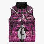 Personalised Maori Matariki Hei Matau Mawhero Sleeveless Puffer Jacket Maori Kowhaiwhai Pattern Galaxy