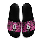 Maori Matariki Hei Matau Mawhero Slide Sandals Maori Kowhaiwhai Pattern Galaxy